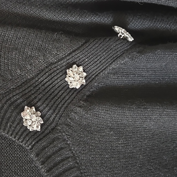 Rafaella Black Knit Crew Neck Sweater - Picture 3 of 6